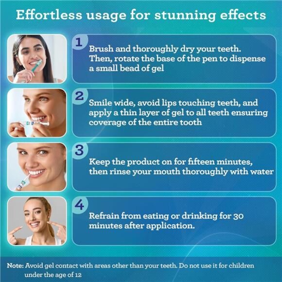 Mint‎ Flavor Teeth Whitening Pen 0.06 fl oz 20 Uses, Vegan & Gentle on Teeth Pro - Picture 5 of 6